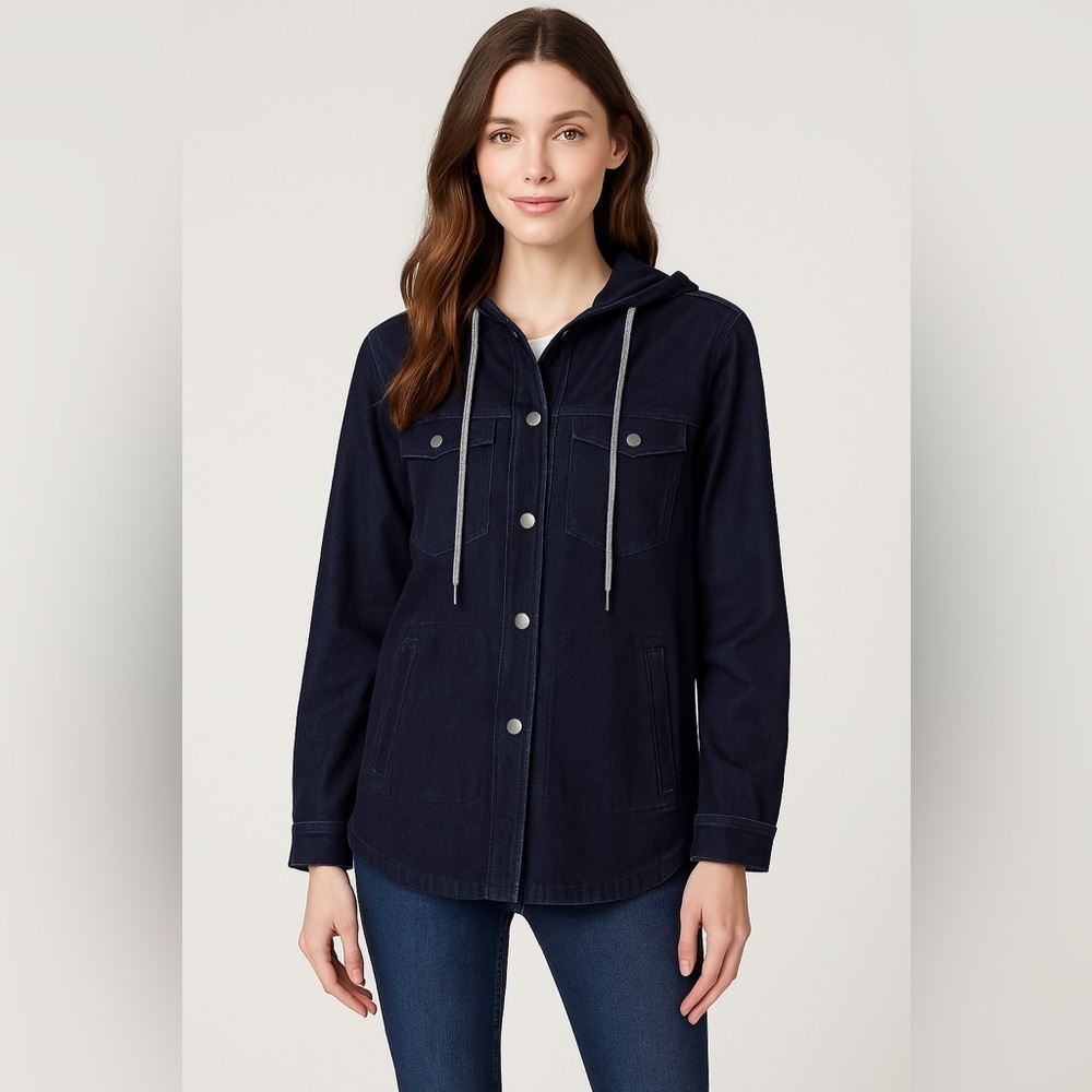 Liverpool ECO line denim Jacket NWT hooded
